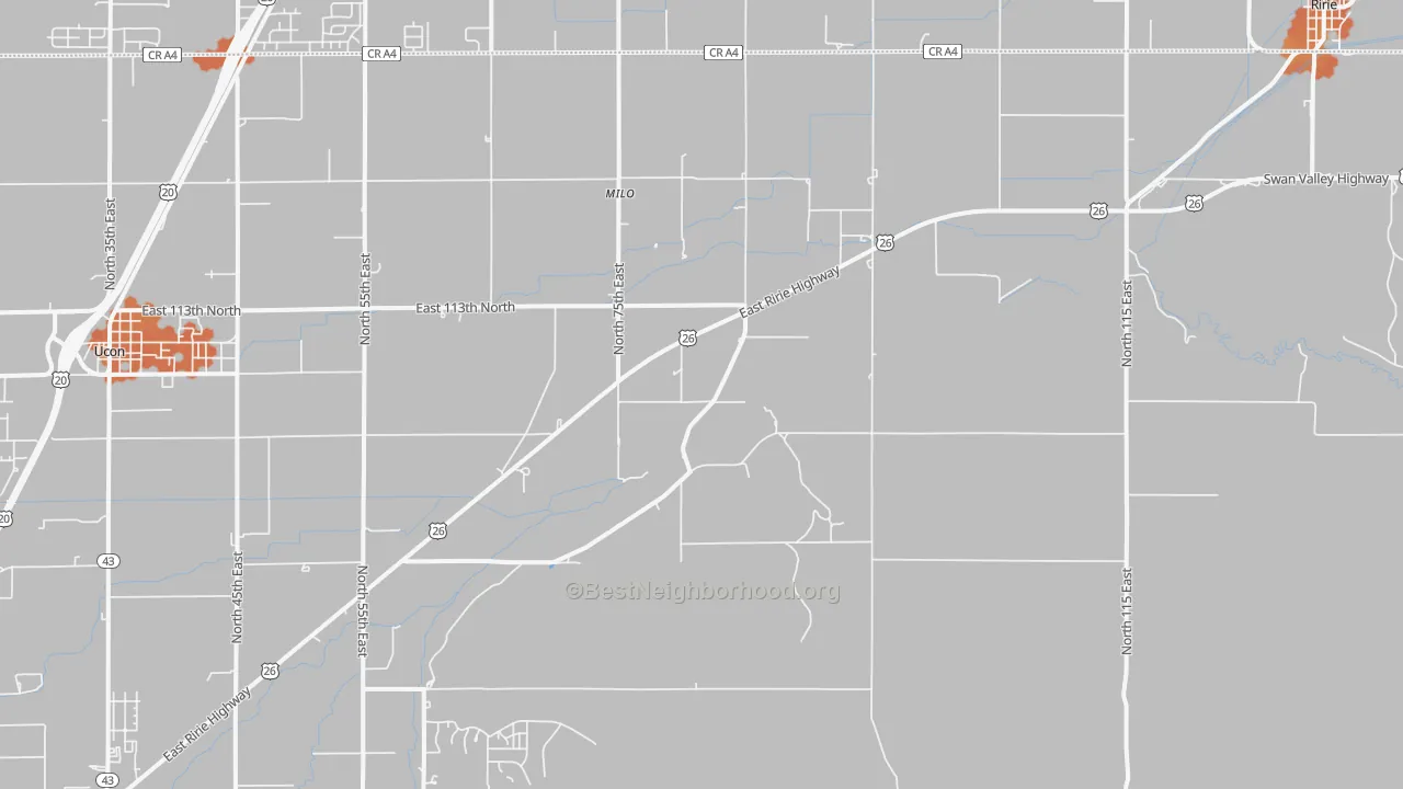 Bike Grade map of Osgood, ID