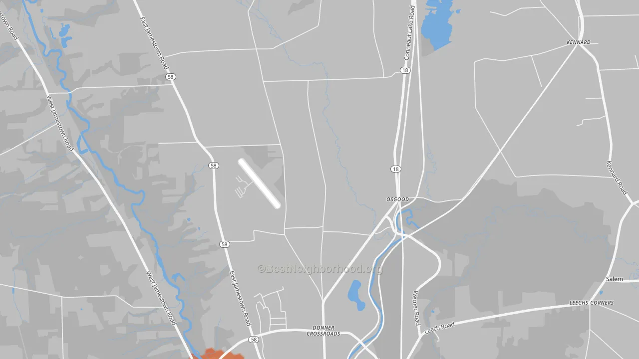 Bike Grade map of Osgood, PA