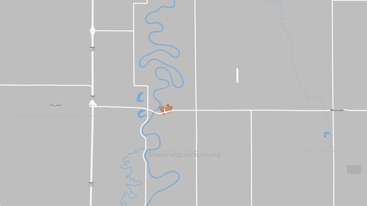 Bike Grade map of Oslo, MN