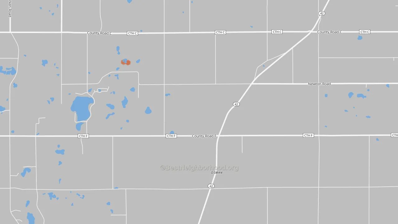 Bike Grade map of Osman, WI