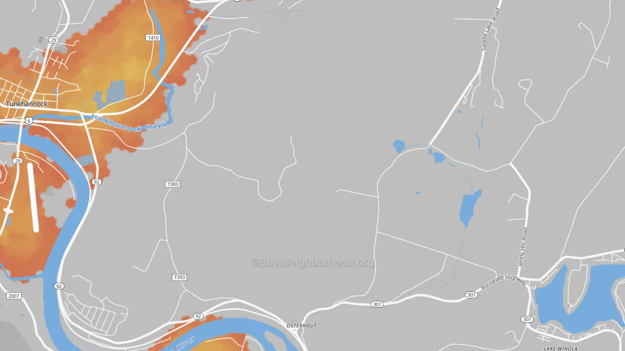 Bike Grade map of Osterhout, PA