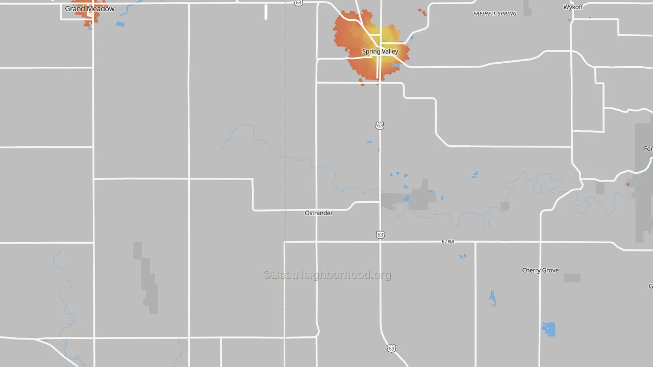 Bike Grade map of Ostrander, MN