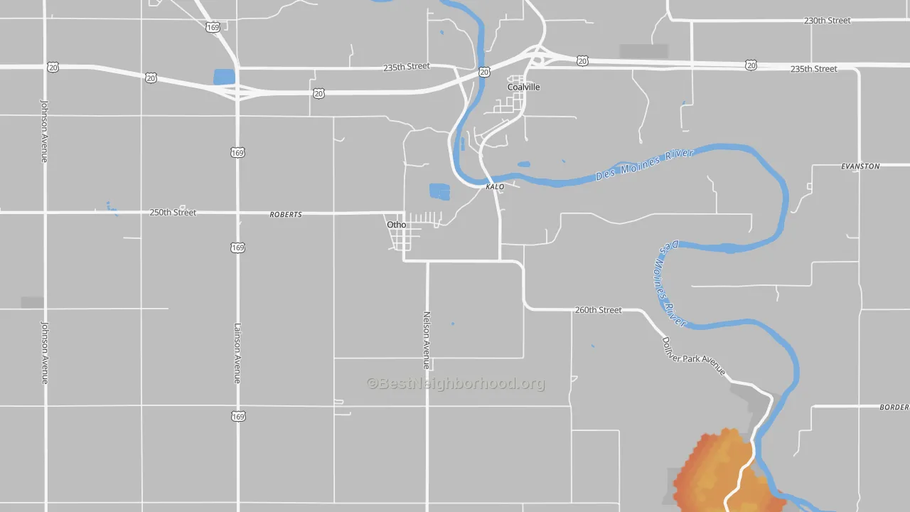 Bike Grade map of Otho, IA
