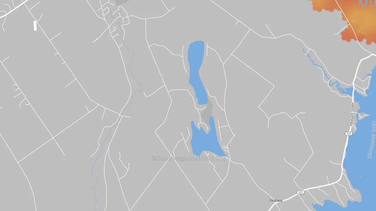 Bike Grade map of Otisfield, ME