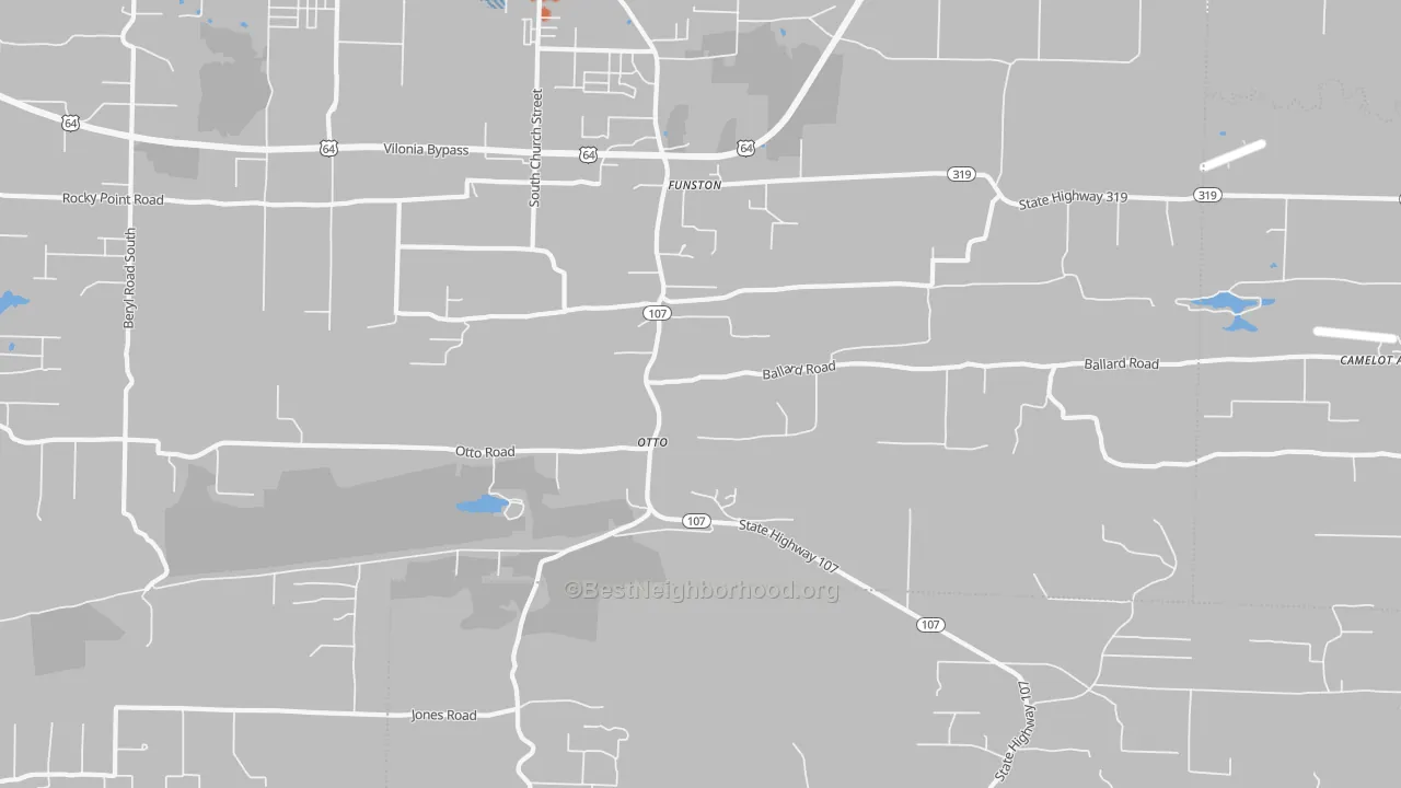 Bike Grade map of Otto, AR