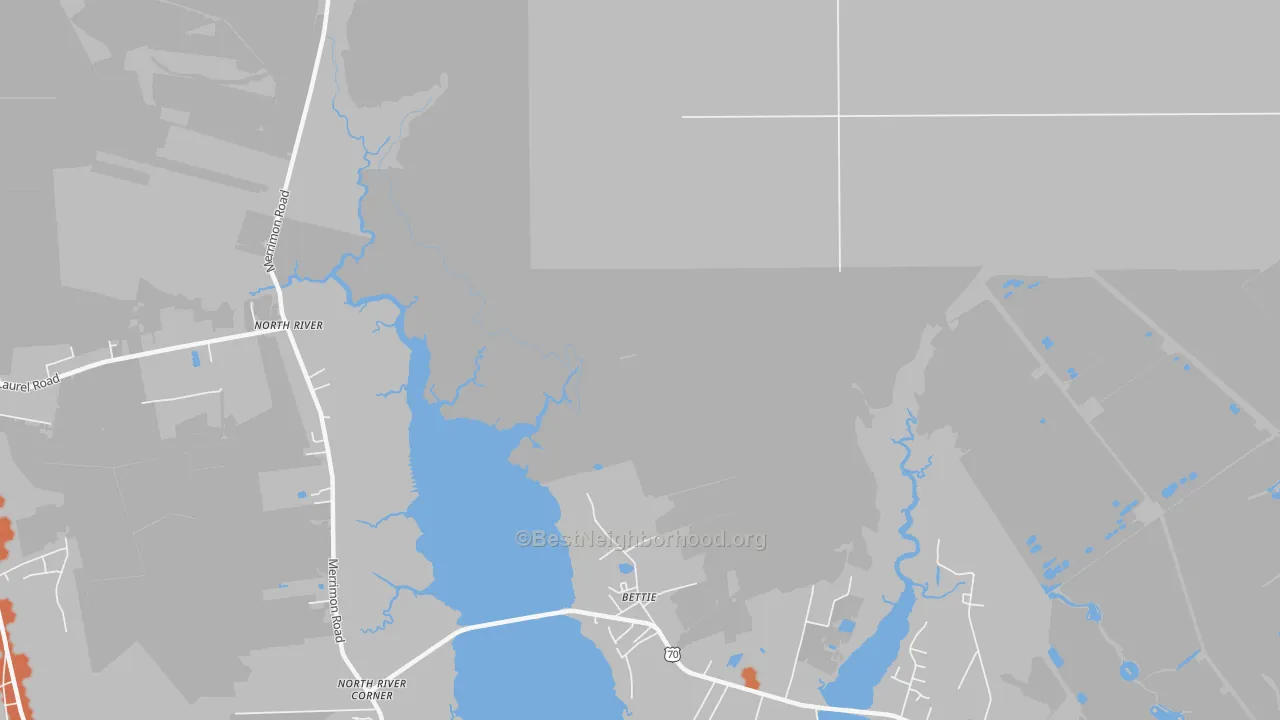 Bike Grade map of Otway, NC