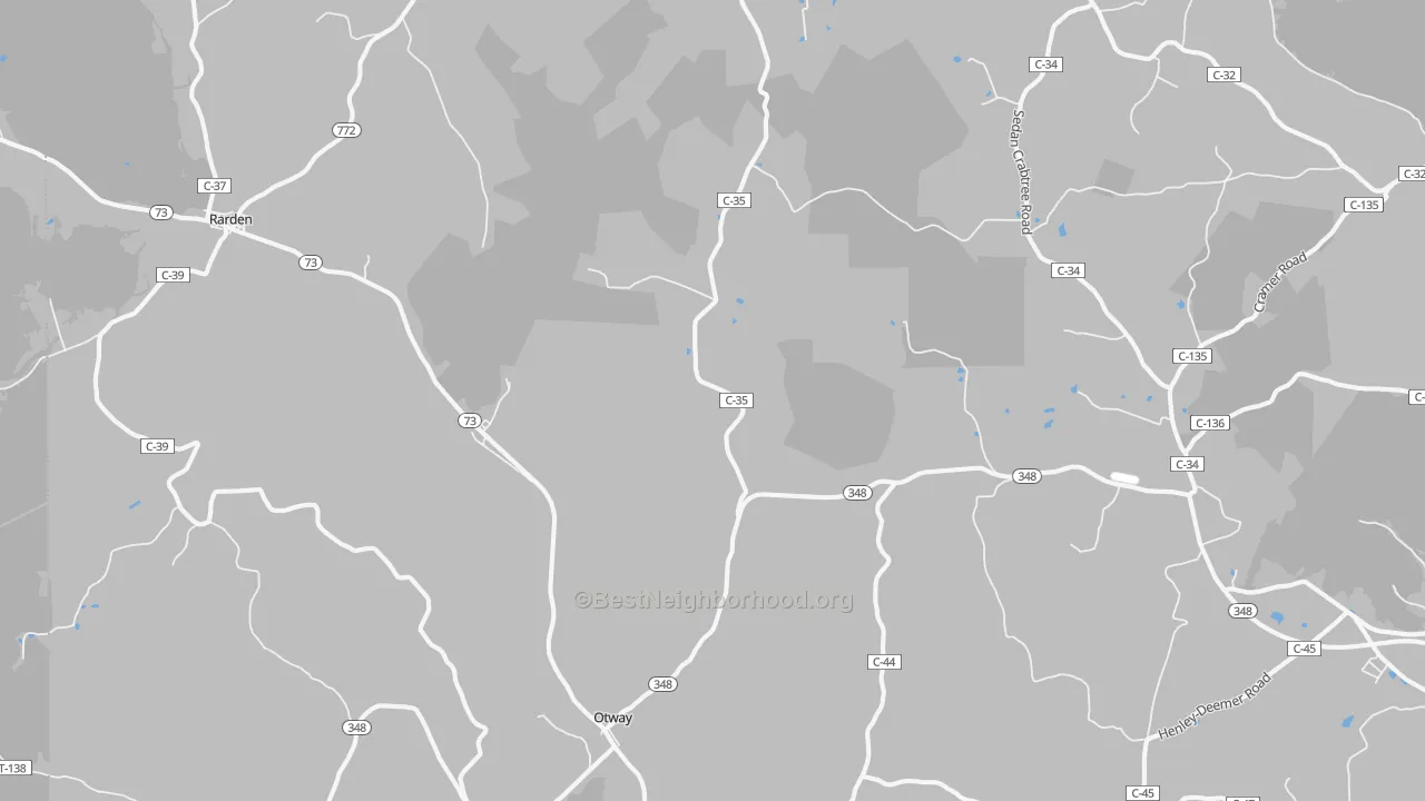 Bike Grade map of Otway, OH