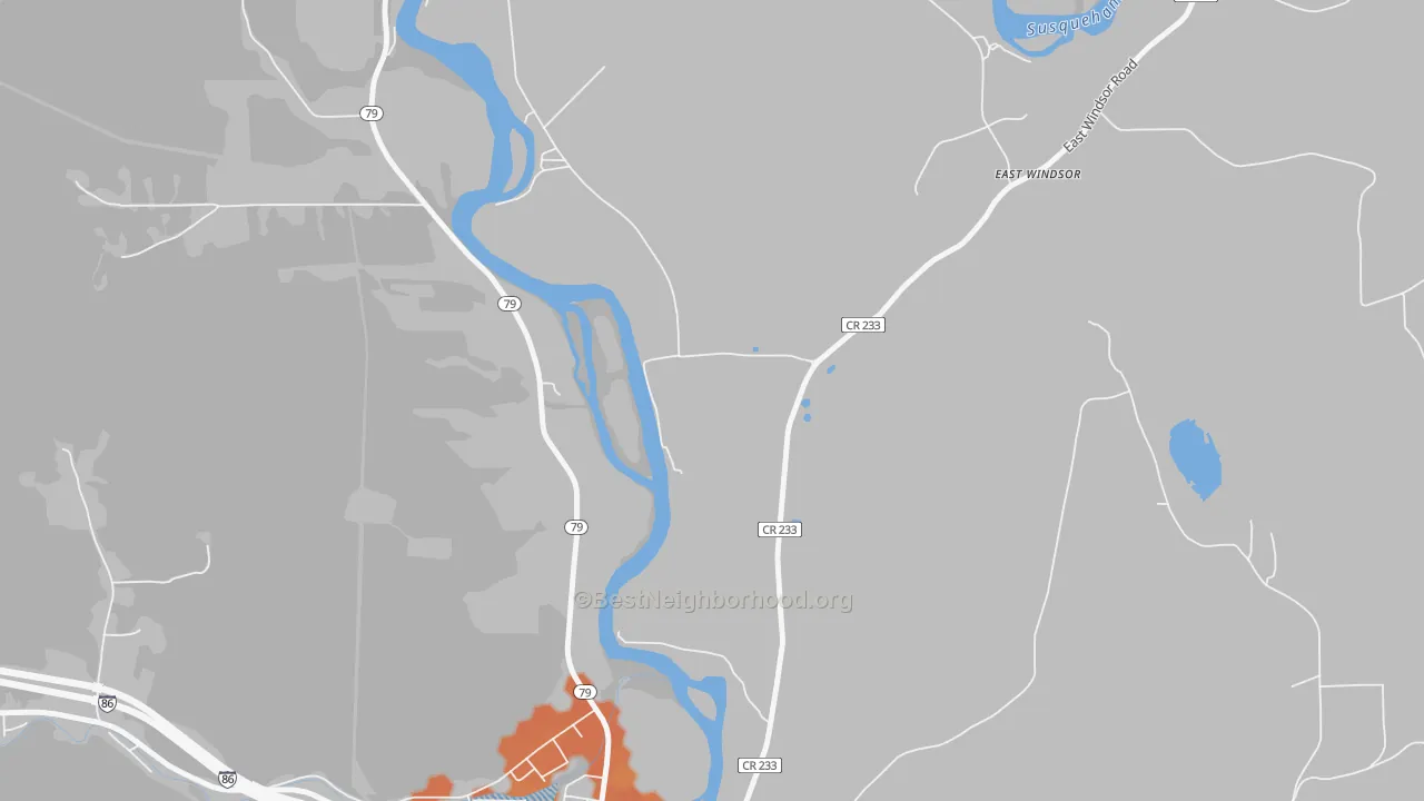 Bike Grade map of Ouaquaga, NY