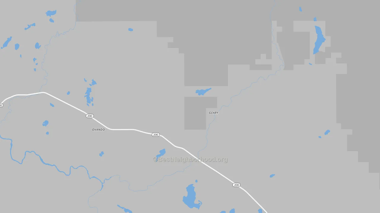 Bike Grade map of Ovando, MT