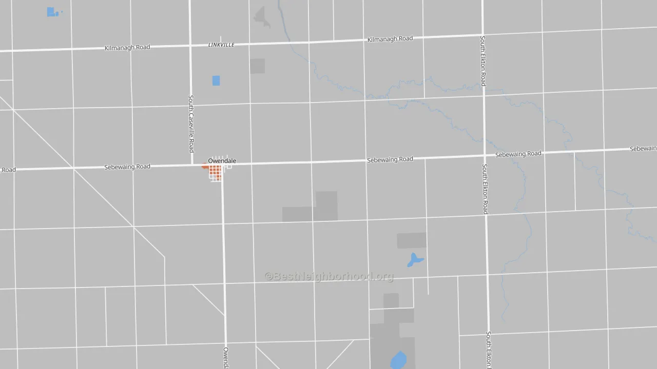 Bike Grade map of Owendale, MI