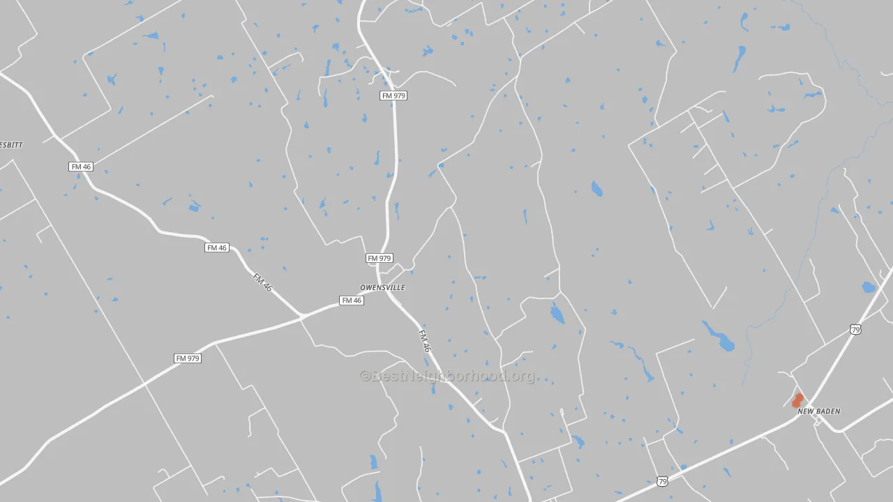 Bike Grade map of Owensville, TX