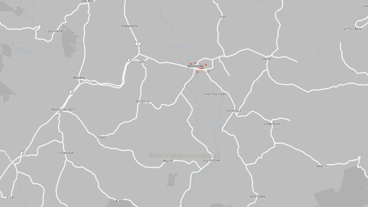 Bike Grade map of Owsley County, KY