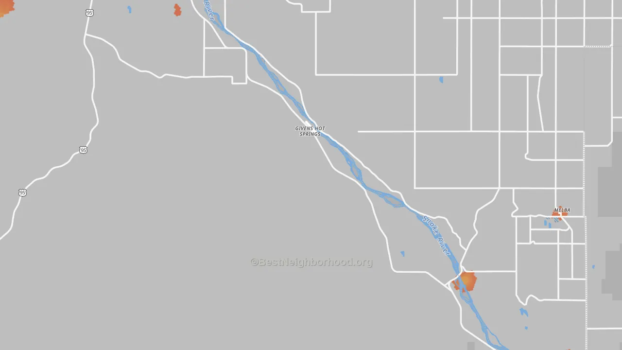 Bike Grade map of Owyhee County, ID