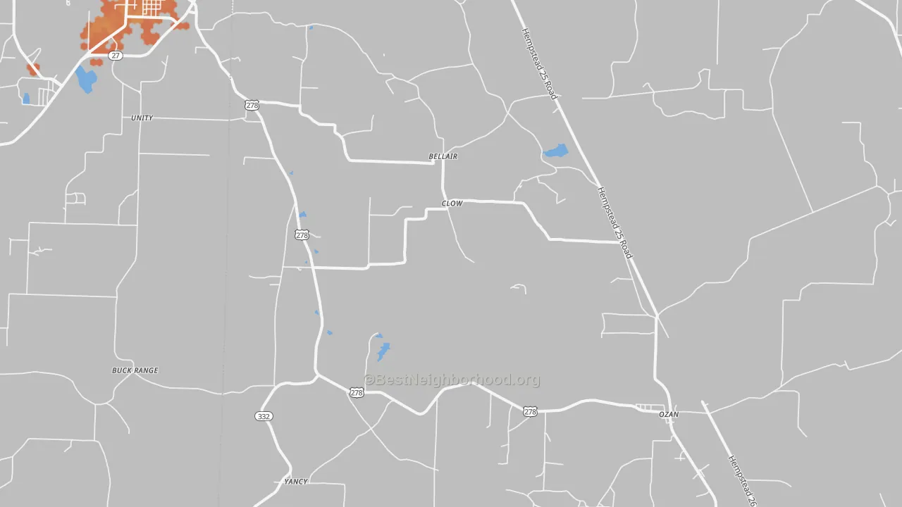 Bike Grade map of Ozan, AR
