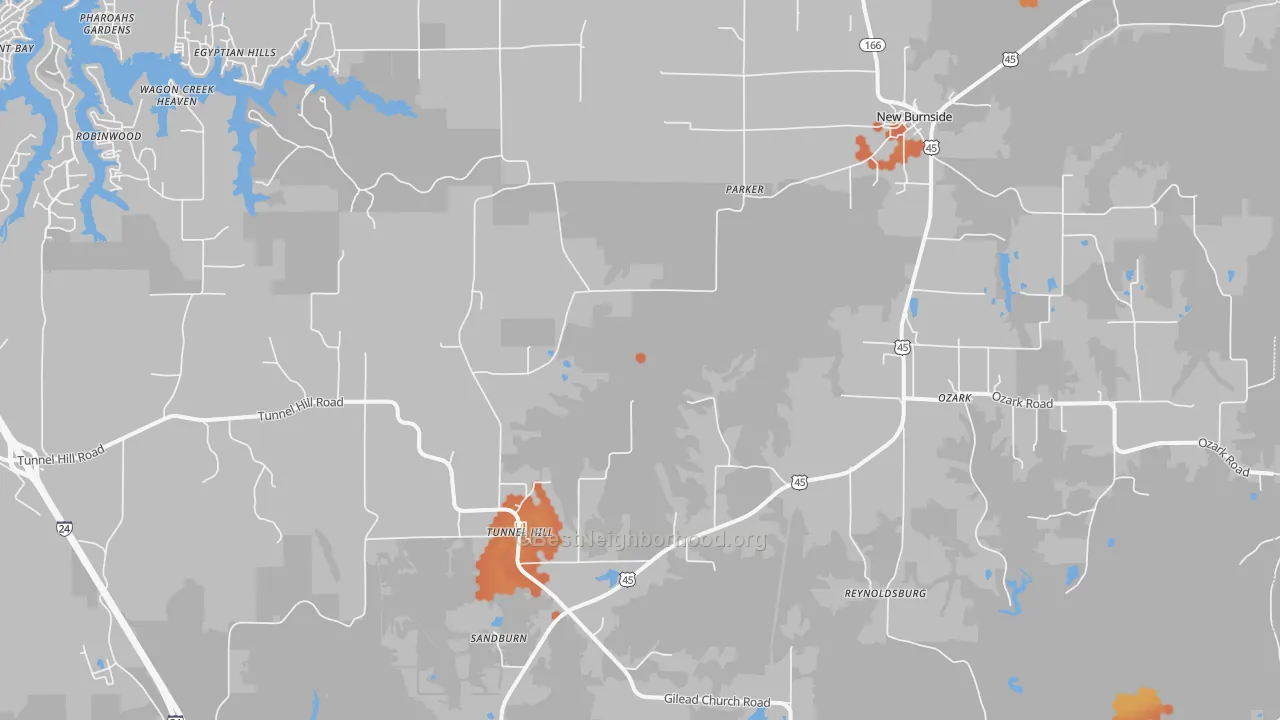 Bike Grade map of Ozark, IL