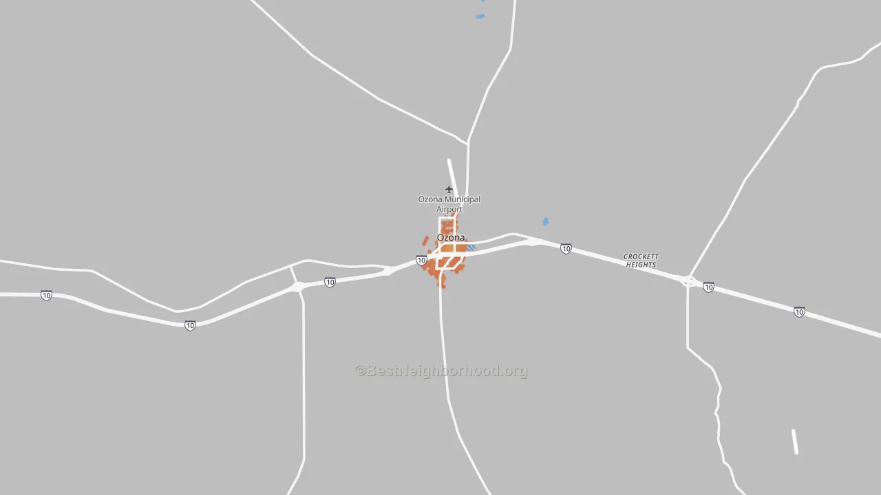Bike Grade map of Ozona, TX