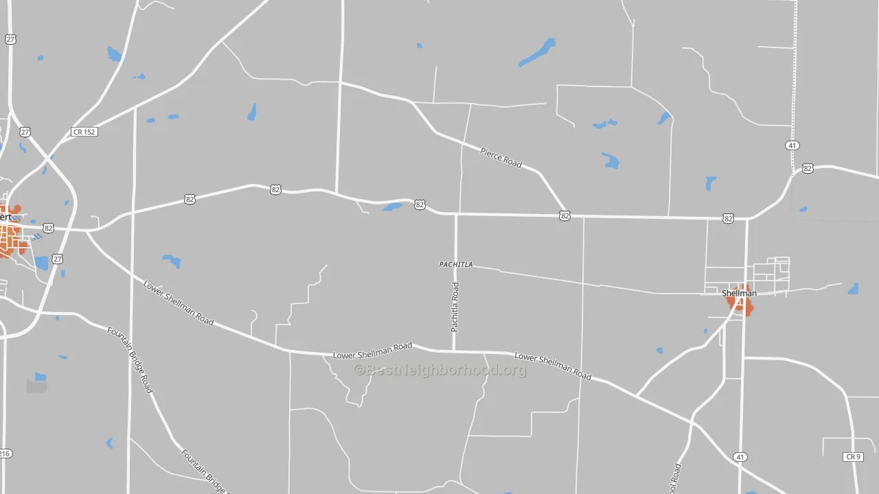 Bike Grade map of Pachitla, GA