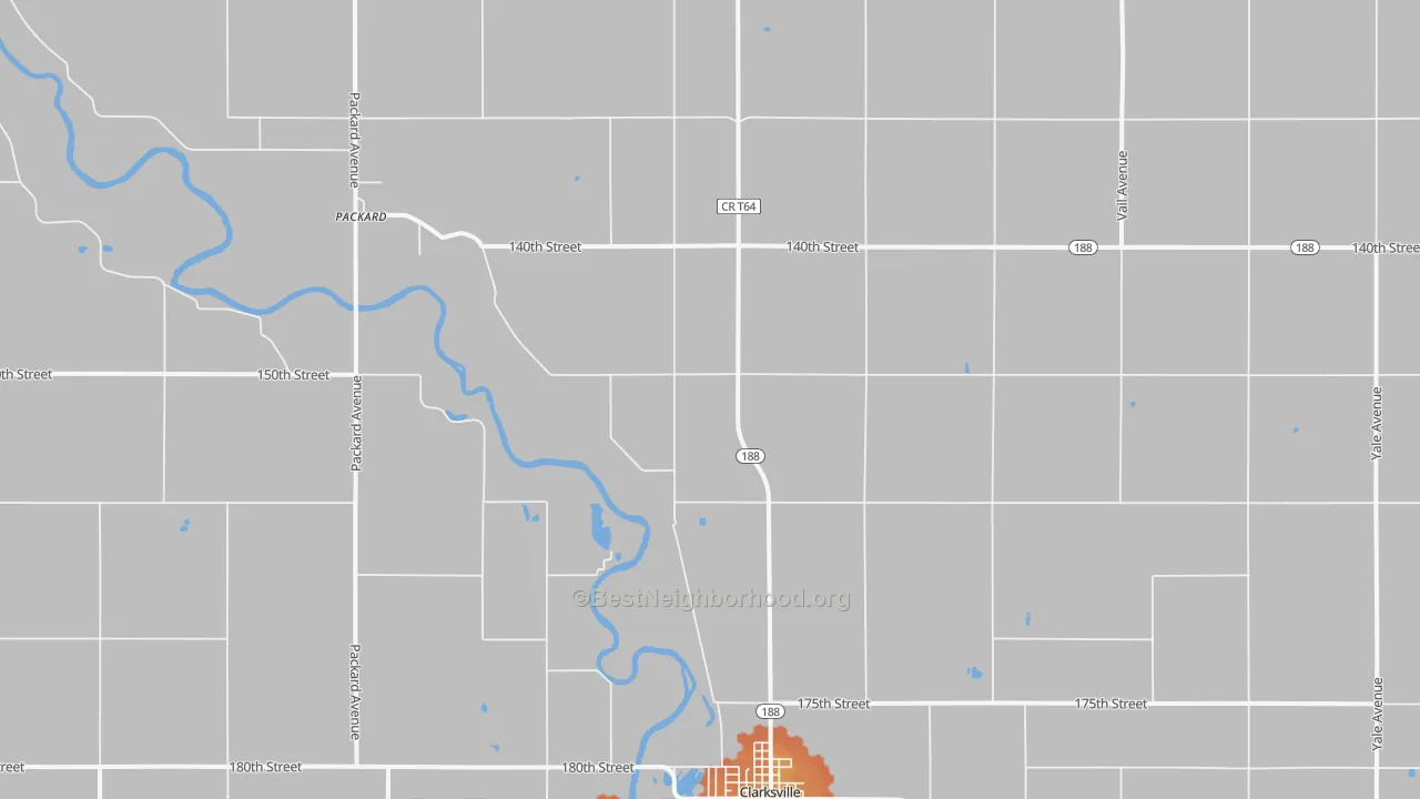 Bike Grade map of Packard, IA