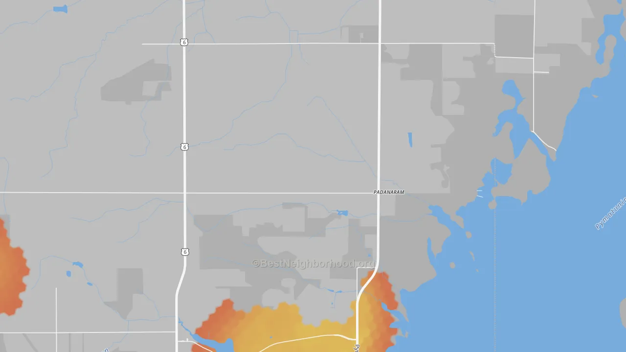 Bike Grade map of Padanaram, OH