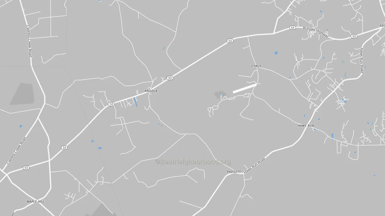 Bike Grade map of Padgett, NC