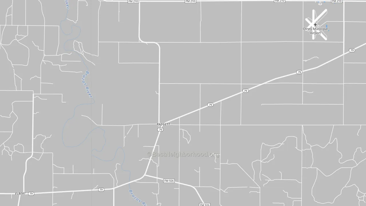 Bike Grade map of Padgett, TX