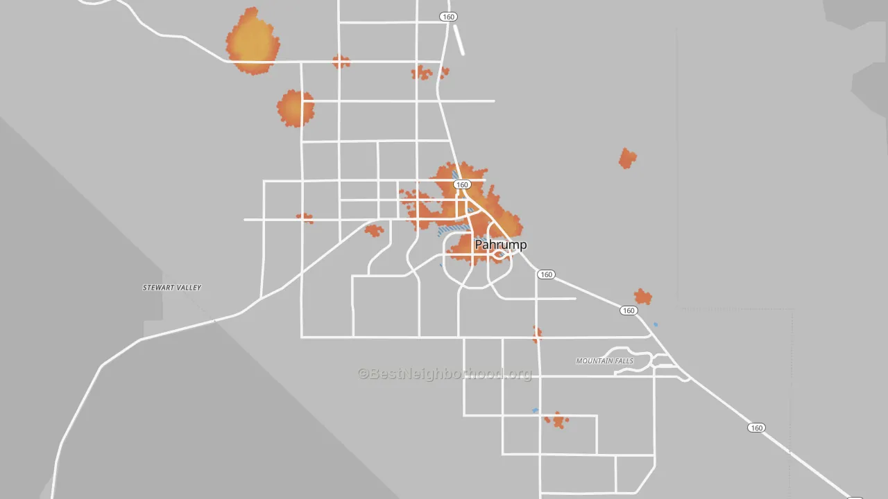 Bike Grade map of Pahrump, NV