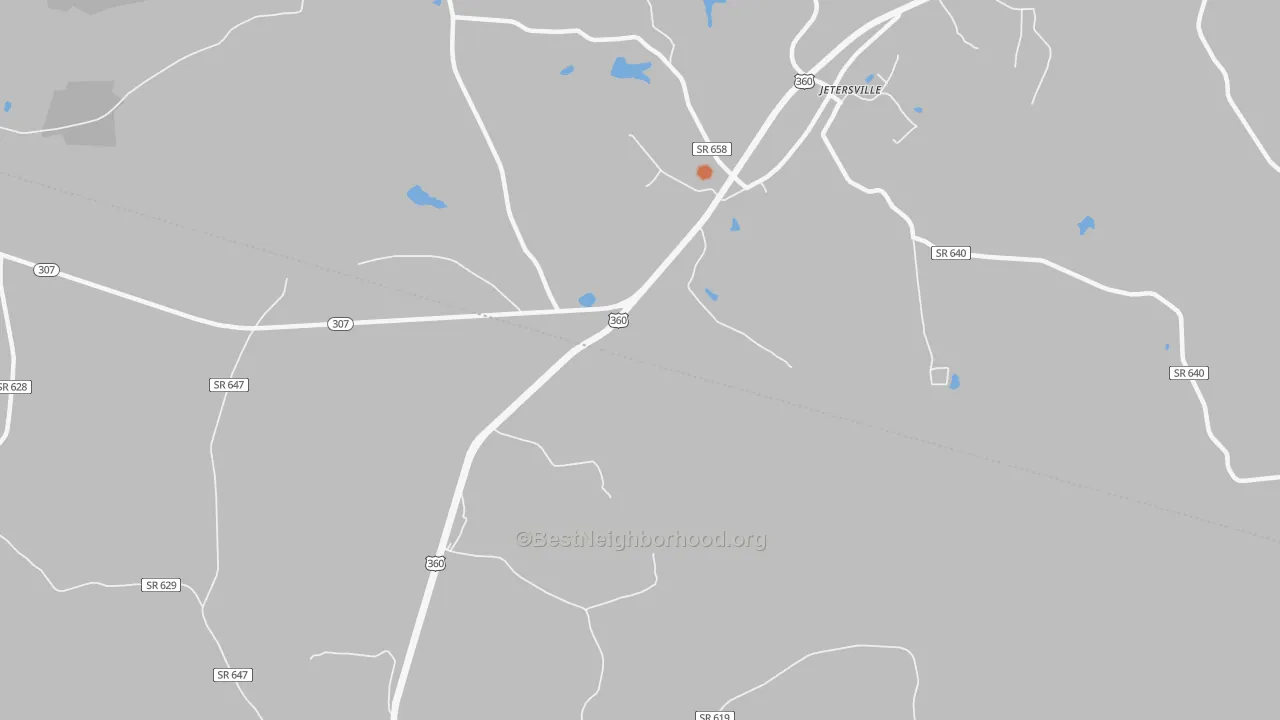 Bike Grade map of Paineville, VA