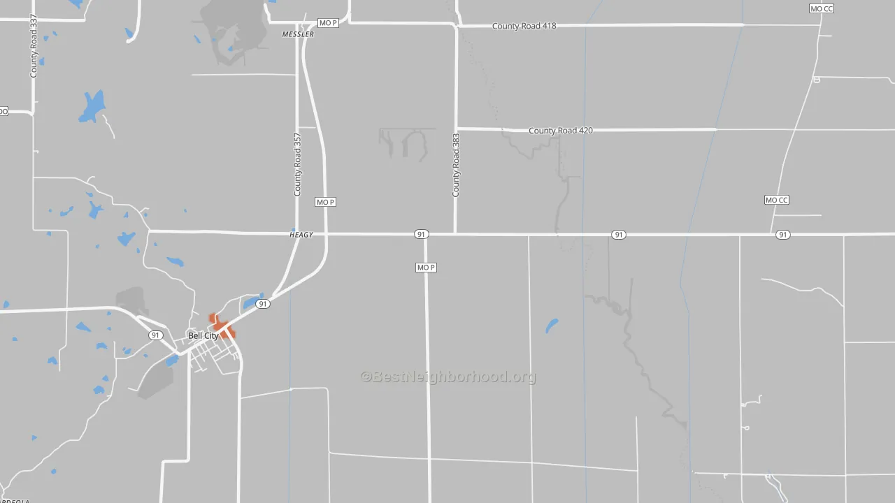 Bike Grade map of Painton, MO