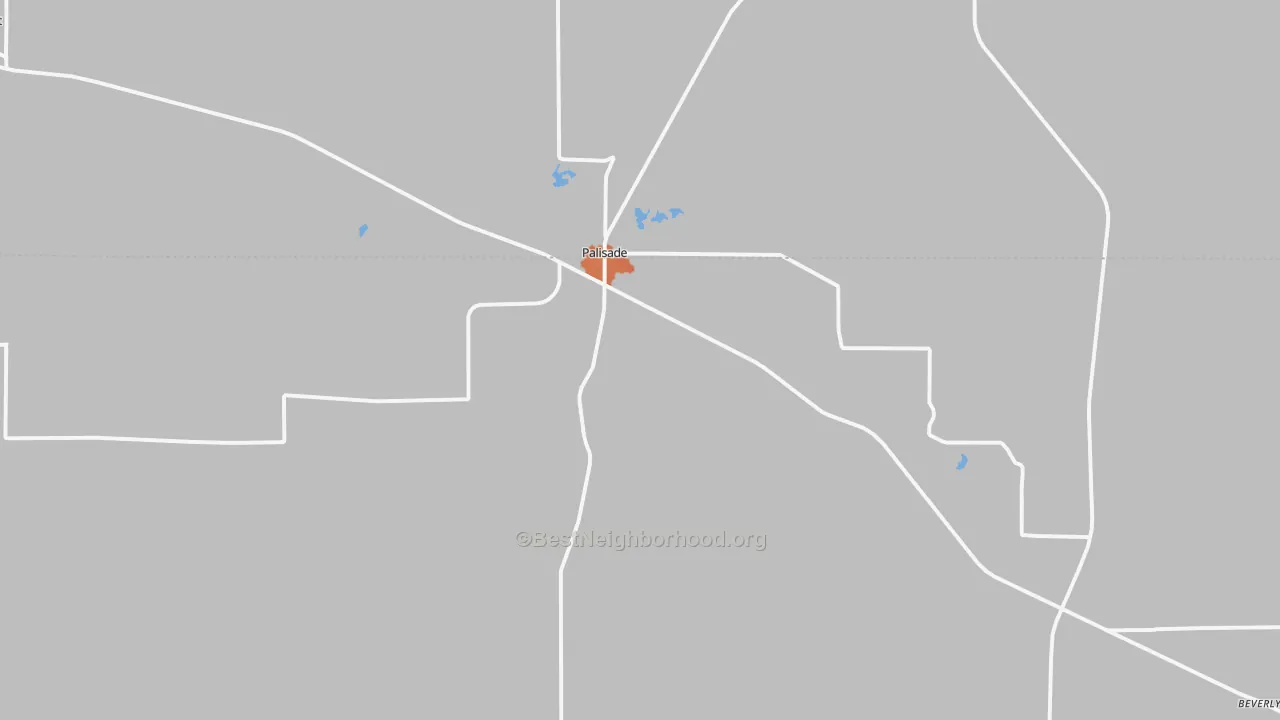 Bike Grade map of Palisade, NE