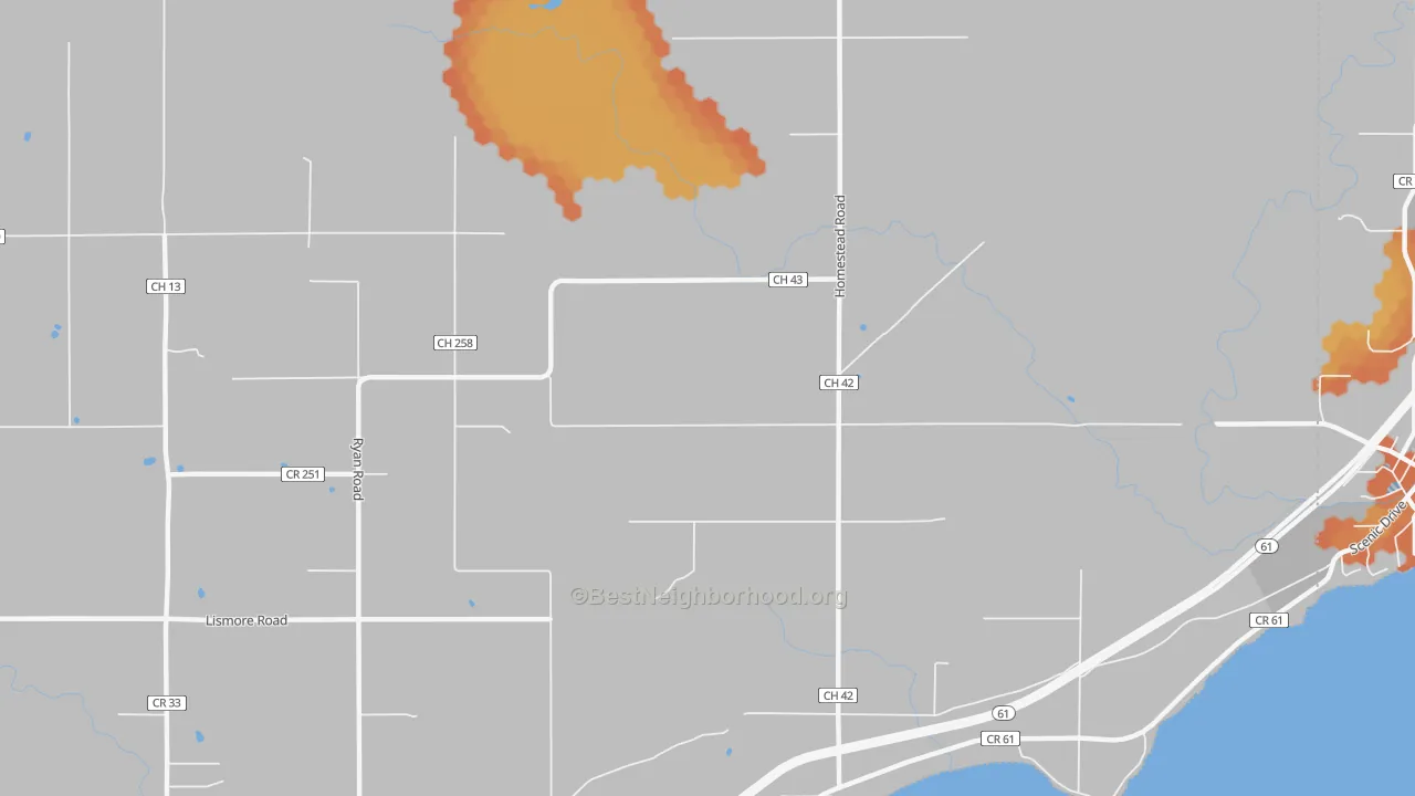 Bike Grade map of Palmers, MN