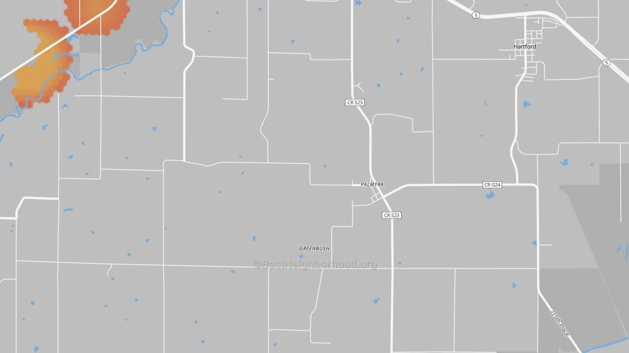 Bike Grade map of Palmyra, IA