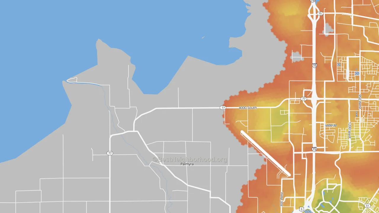 Bike Grade map of Palmyra, UT