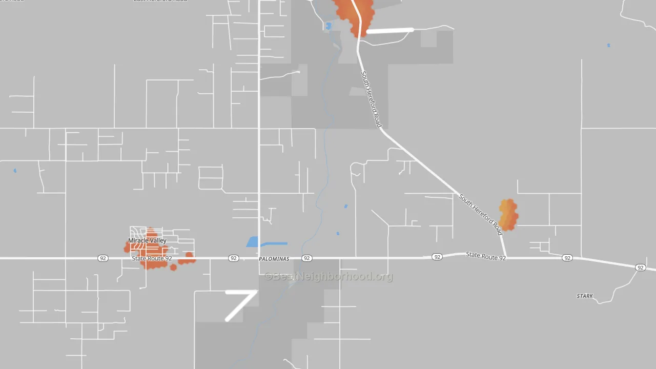 Bike Grade map of Palominas, AZ