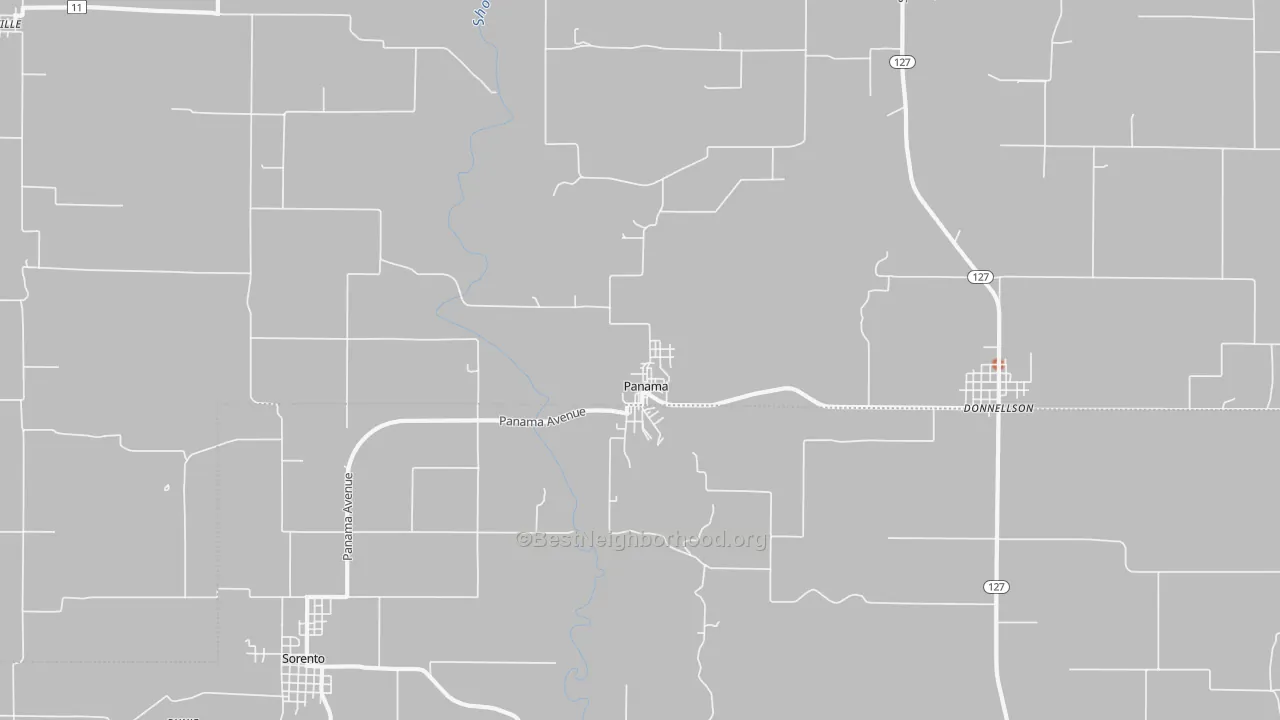 Bike Grade map of Panama, IL