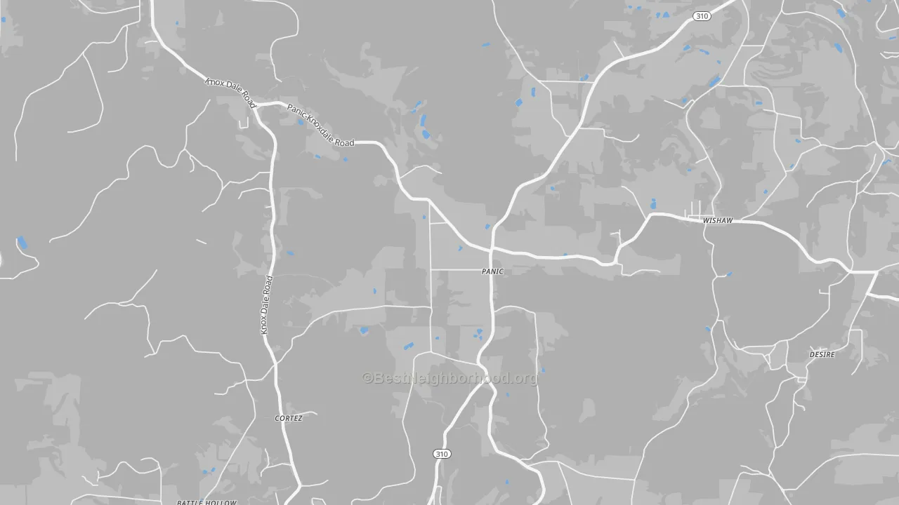 Bike Grade map of Panic, PA