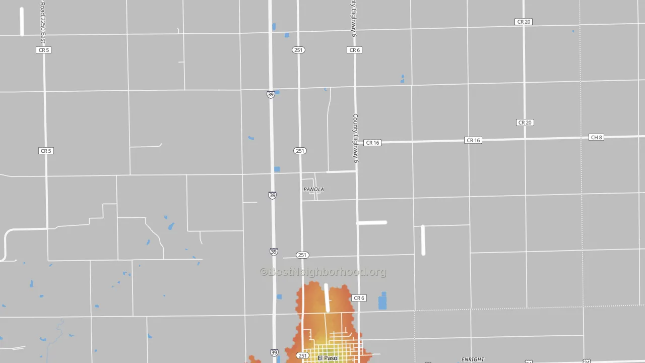 Bike Grade map of Panola, IL