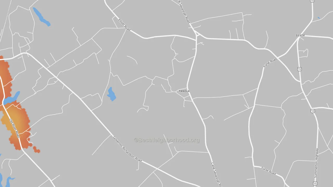 Bike Grade map of Panola, SC