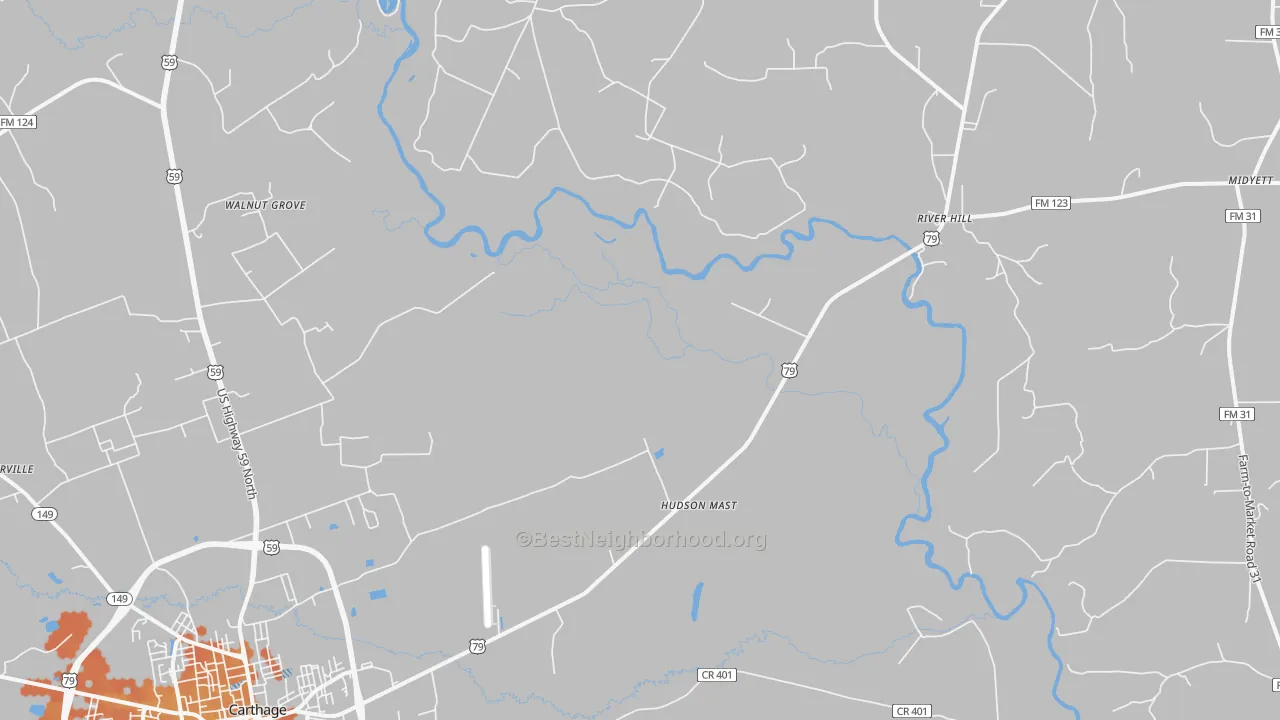 Bike Grade map of Panola, TX