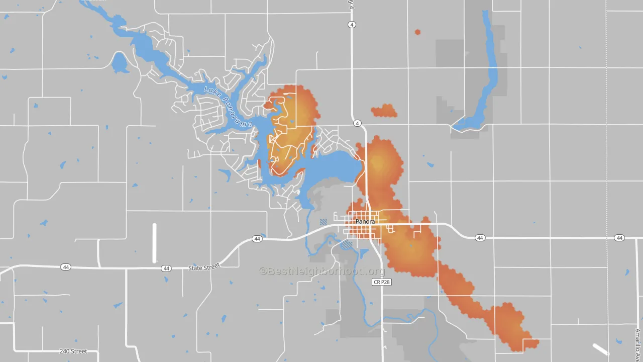 Bike Grade map of Panora, IA