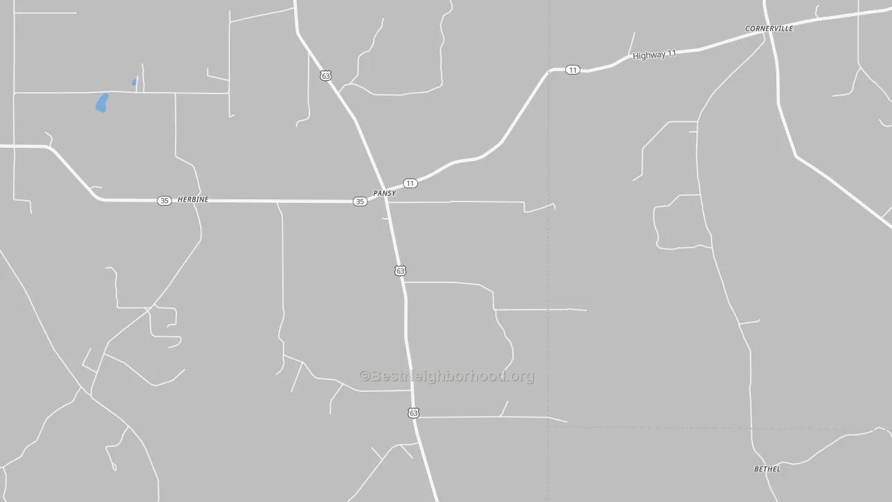Bike Grade map of Pansy, AR