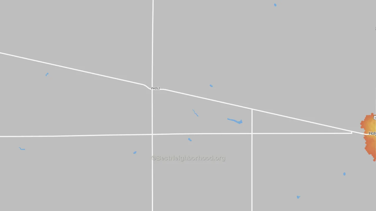 Bike Grade map of Paoli, CO