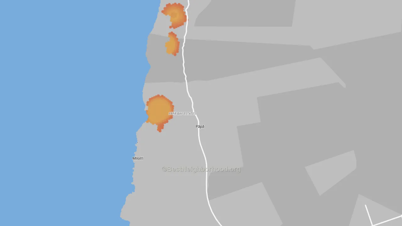 Bike Grade map of Papa, HI