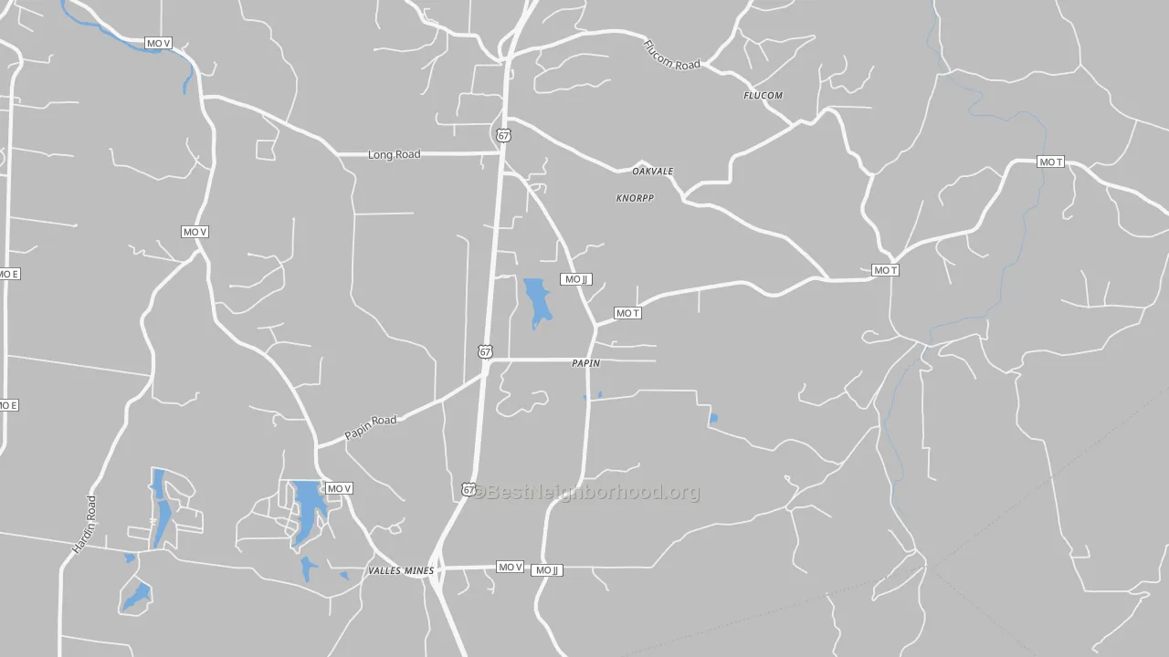 Bike Grade map of Papin, MO