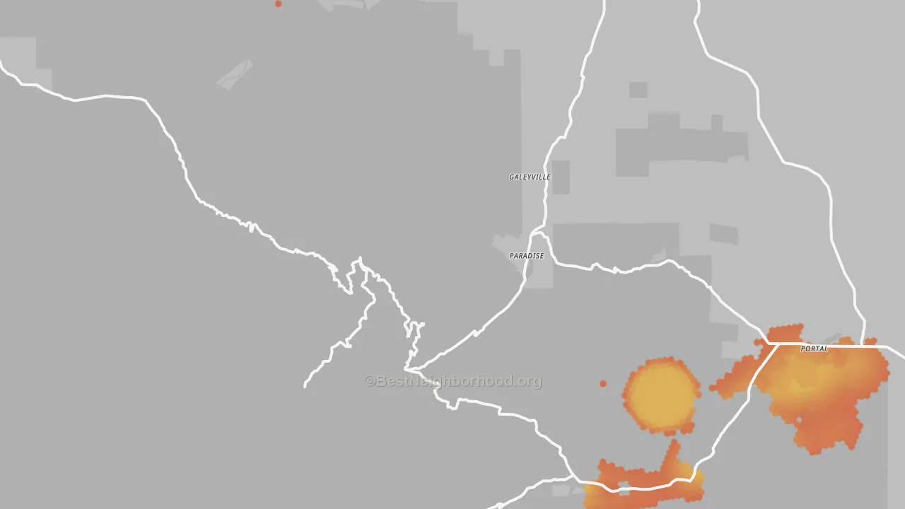 Bike Grade map of Paradise, AZ