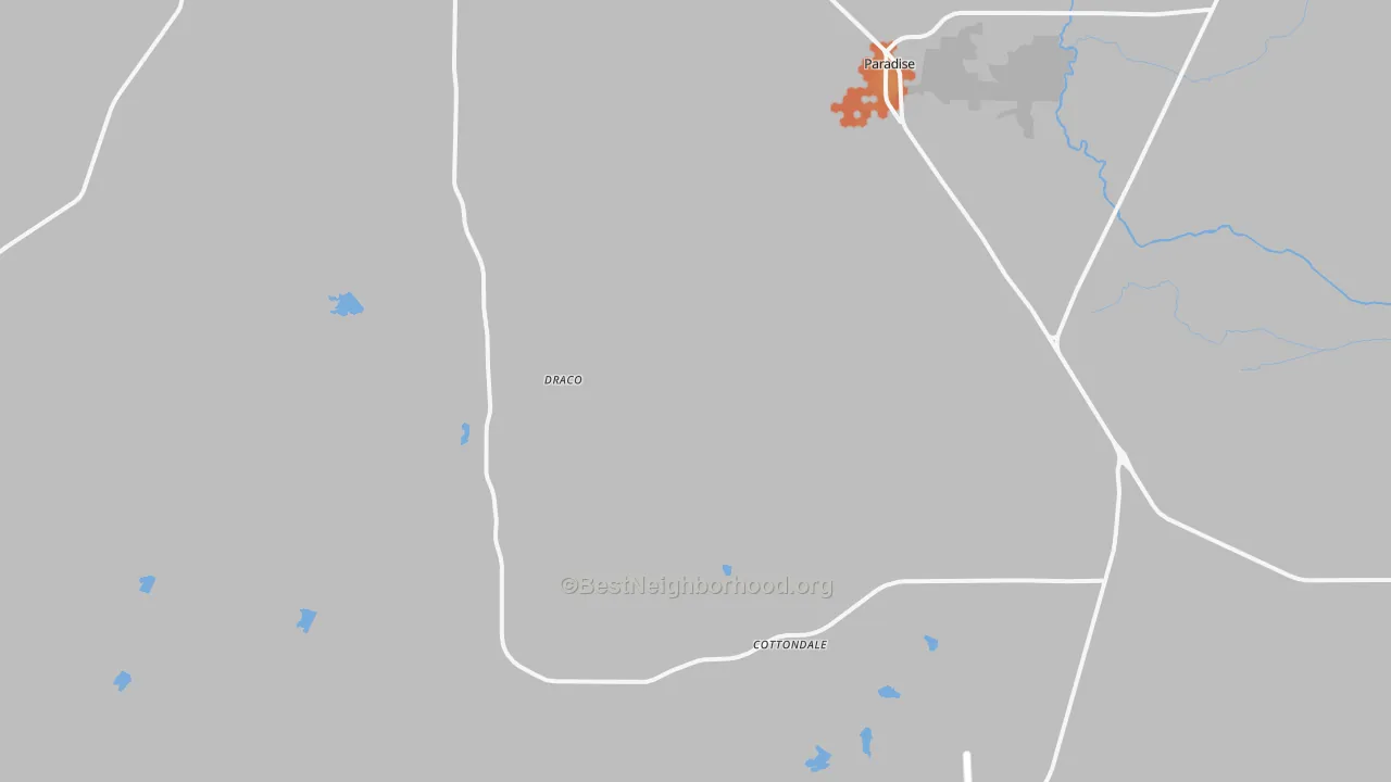 Bike Grade map of Paradise, TX