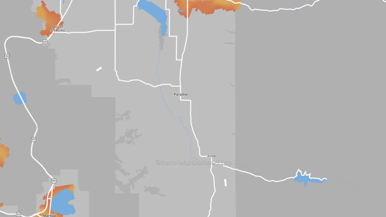 Bike Grade map of Paradise, UT