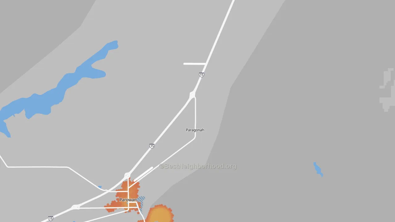 Bike Grade map of Paragonah, UT