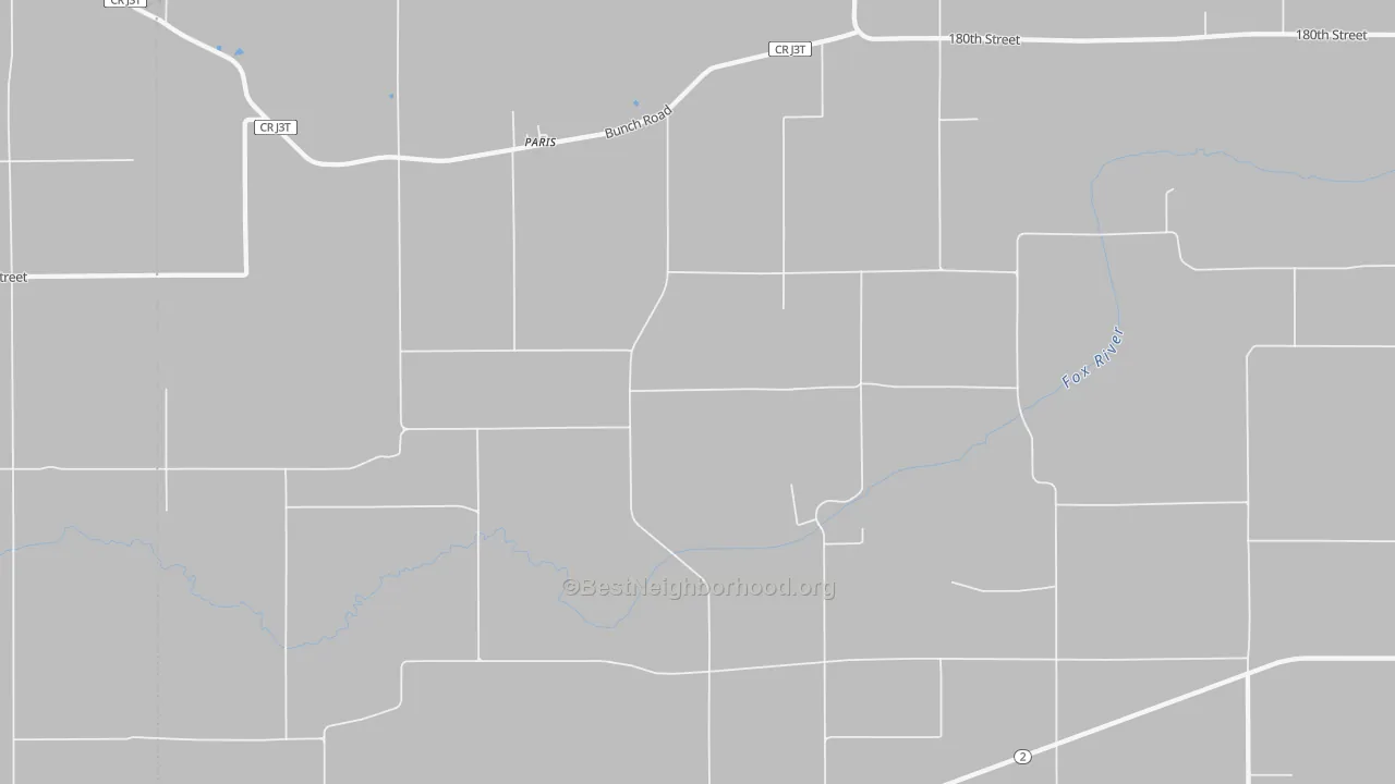 Bike Grade map of Paris, IA