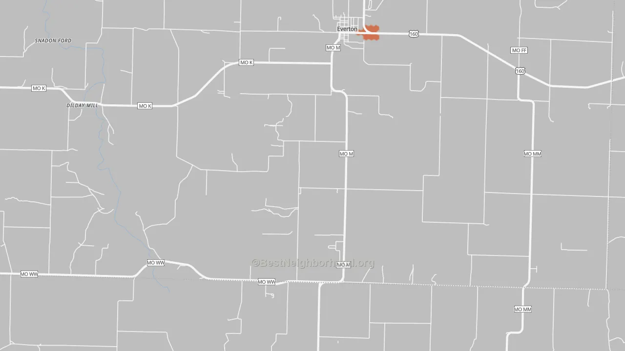 Bike Grade map of Paris Springs, MO