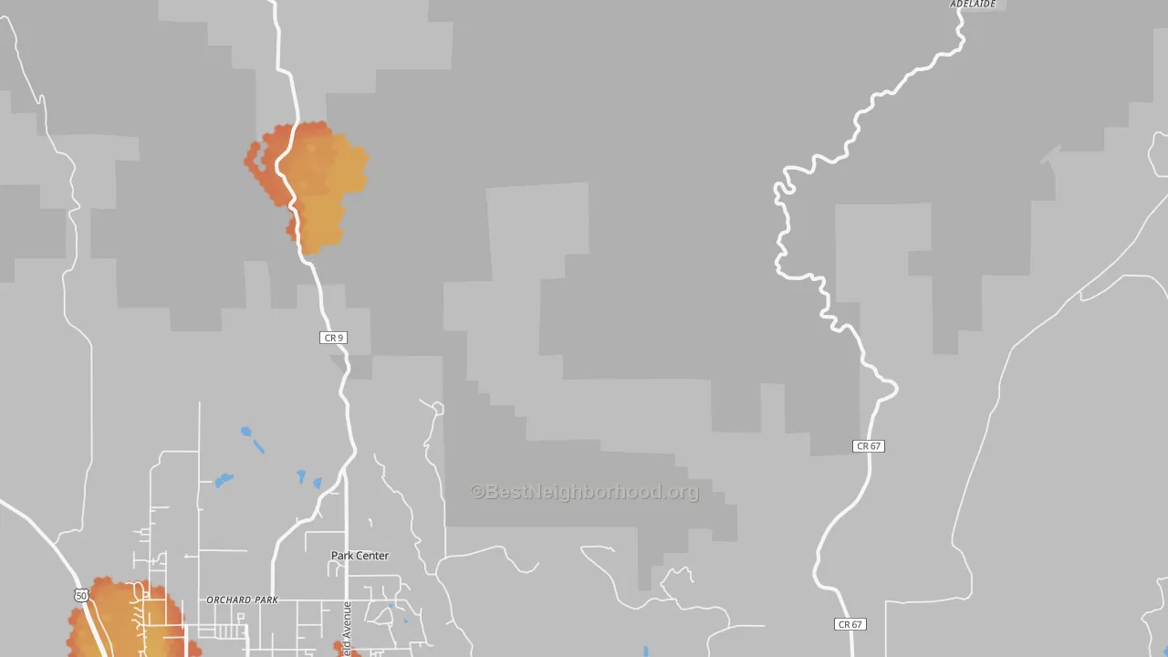 Bike Grade map of Park Center, CO